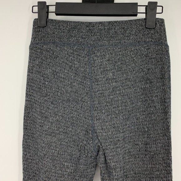 Aerie Leggings Black Gray Lounge Pull On Waffle Knit High Rise - Picture 10 of 13